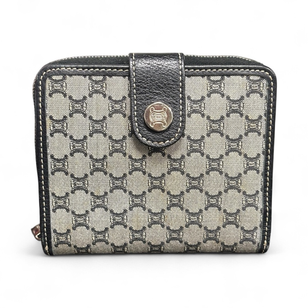 Vintage Celine Macadam monogram bifold compact wallet rare find